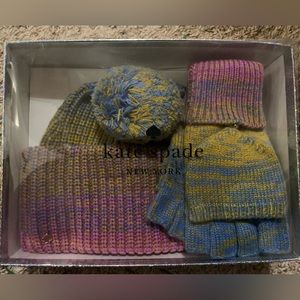 Kate Spade beanie and glove set